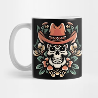 Traditional Cowboy Skull tattoo Mug